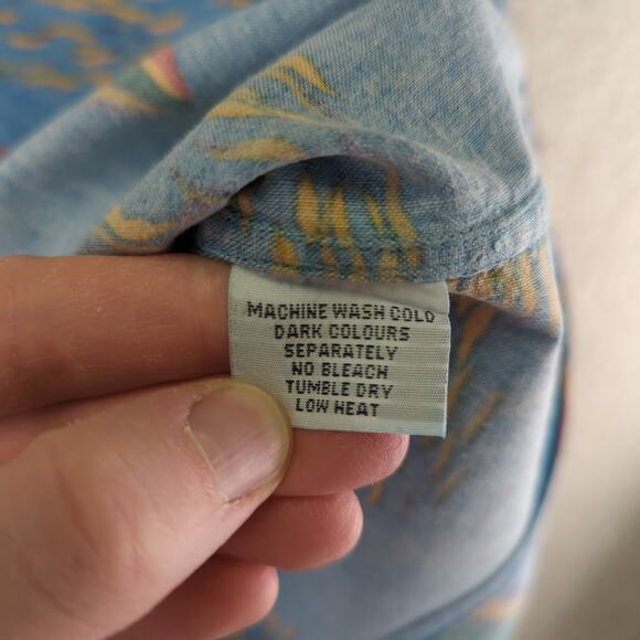 Vintage Chaps Ralph Lauren '80s '90s Short Sleeve Button-down Shirt Men's Large - Picture 9 of 9